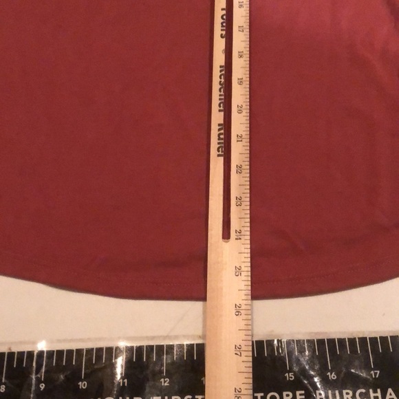 Cable & Gauge size  large dark rose top long open sleeve ties has stretch - Picture 3 of 10